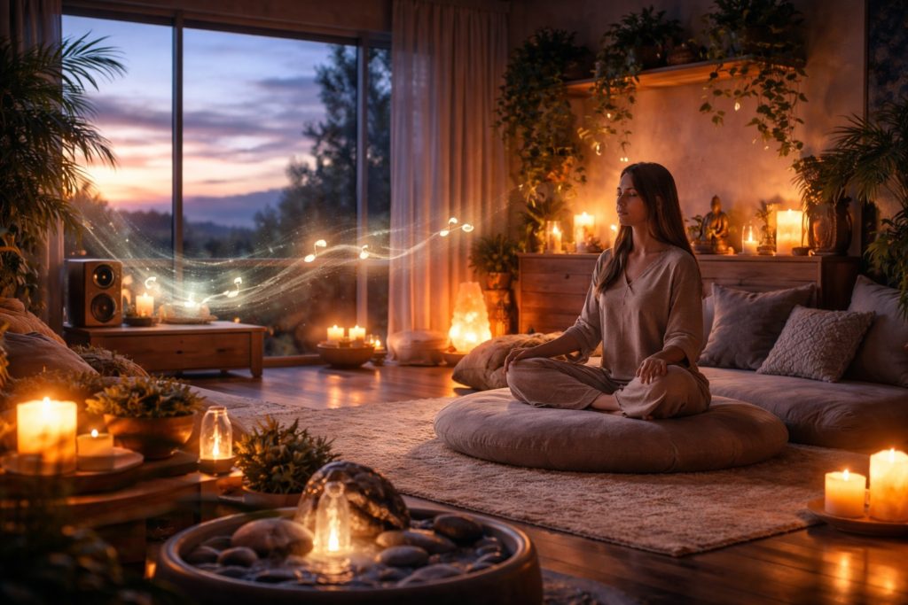 日中のストレスをやさしく流す音の使い方