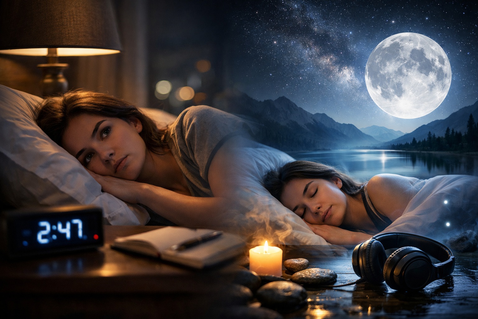 眠れない理由とは、すぐできる対処法とヒーリングサウンドで深い眠りへ